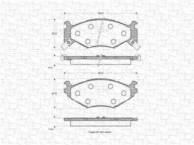 MAGNETI MARELLI 363702160592 -  Комплект тормозных колодок, дисковый тормоз